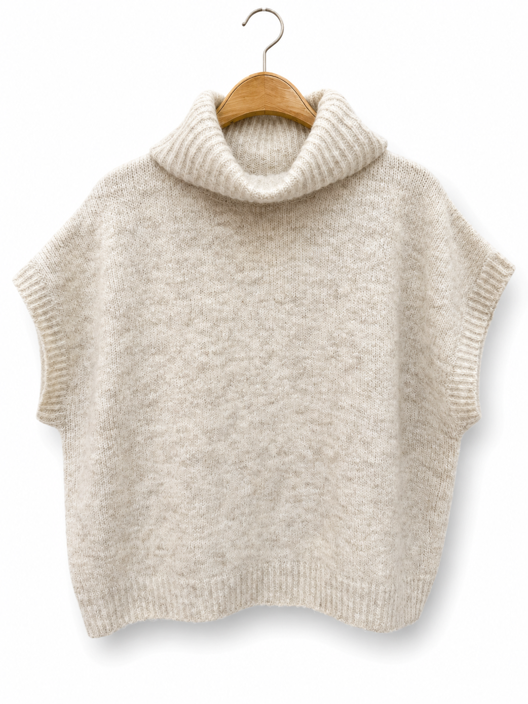 Ärmelloser Premium-Strickpullover – AP213: Grau / Standardmäßig / Eine Größe