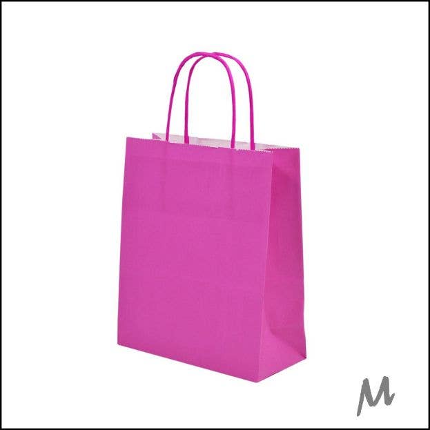 Papiertüte (S) – Pink / Rosa - 100Stk: 100 Teile