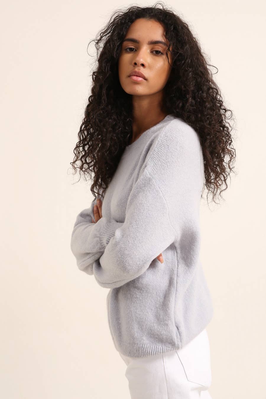 PULLOVER AUS ALPAKA REF 8004: Schwarz