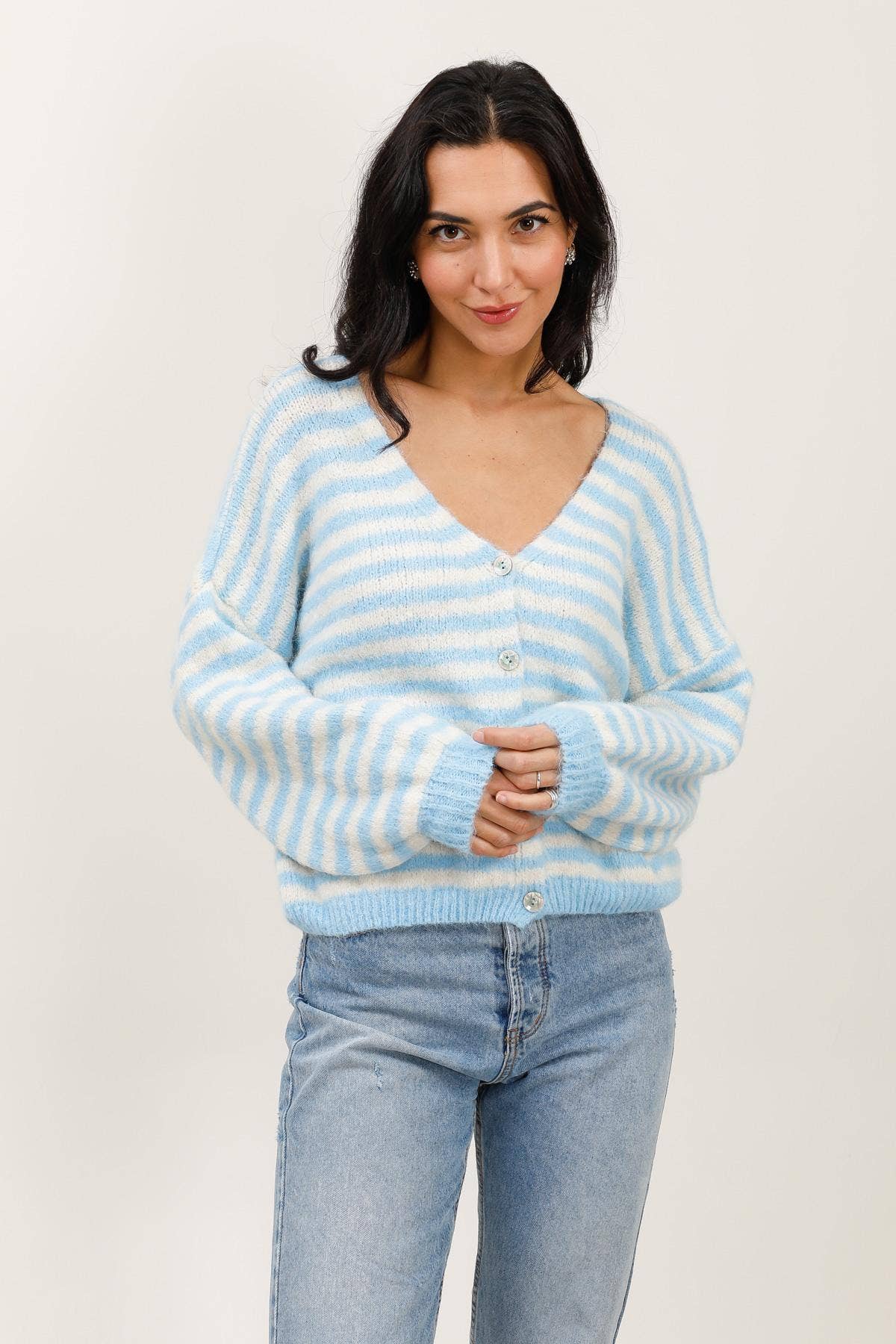Gestreifte Weste REF. 51062: Blau