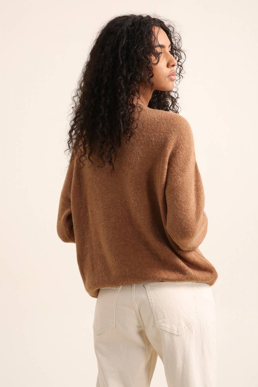 PULLOVER AUS ALPAKA REF 8004: Schwarz