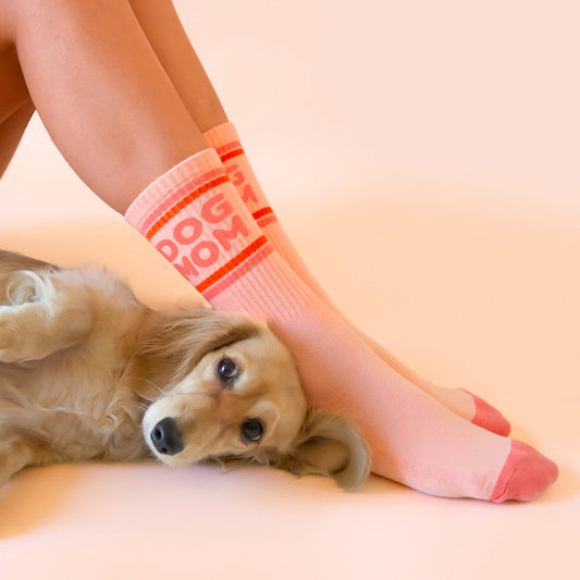 Hundemama Gestreifte Gerippte Crew-Socken