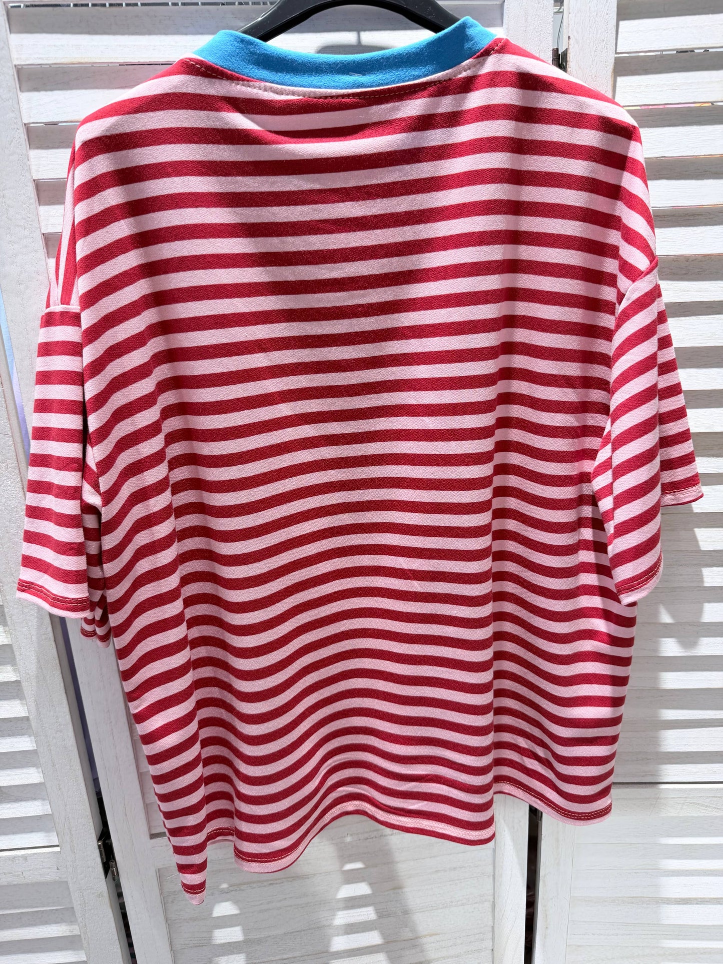 Gestreiftes T-Shirt: Rot / SIE