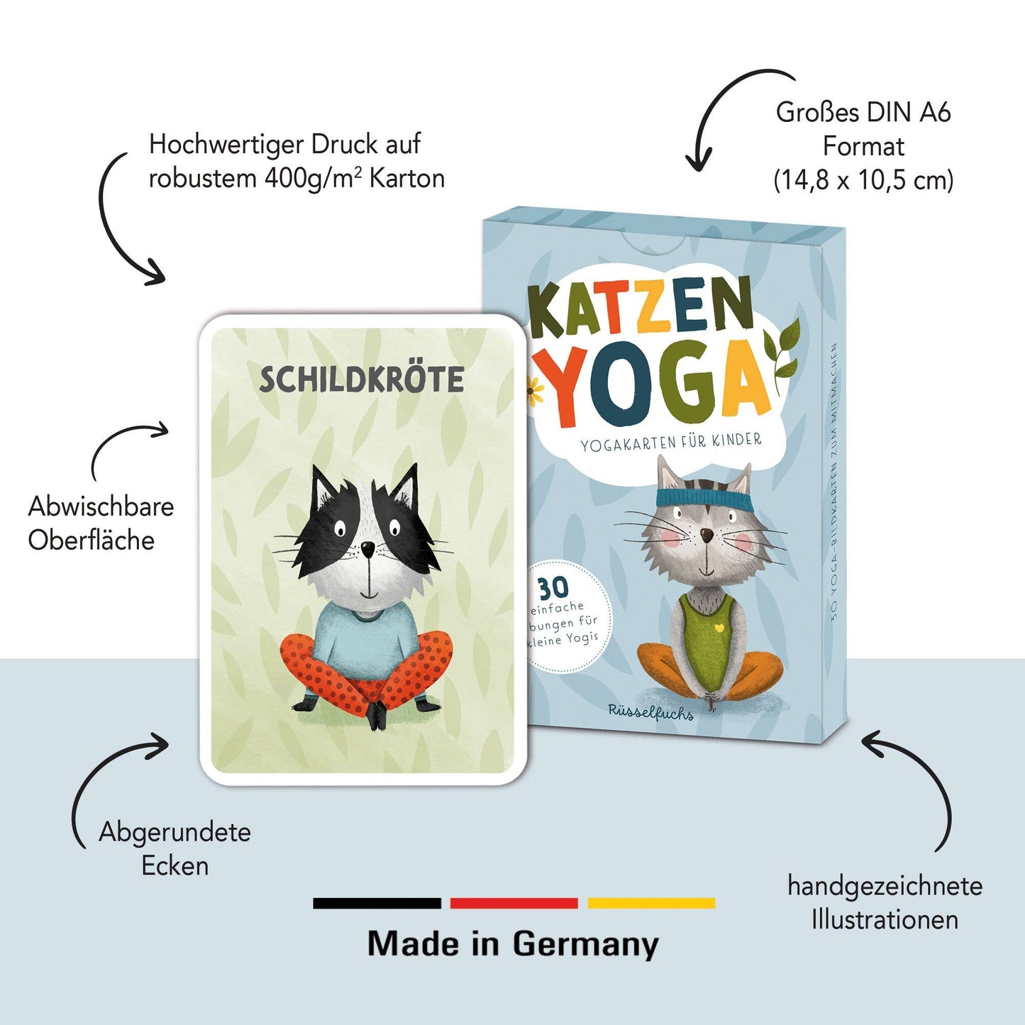 Kinderyoga Karten mit Katzen "Katzenyoga"