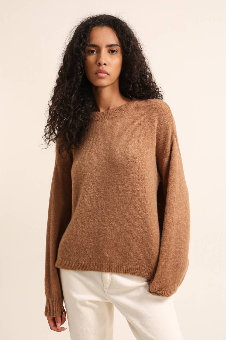 PULLOVER AUS ALPAKA REF 8004: MARINEBLAU
