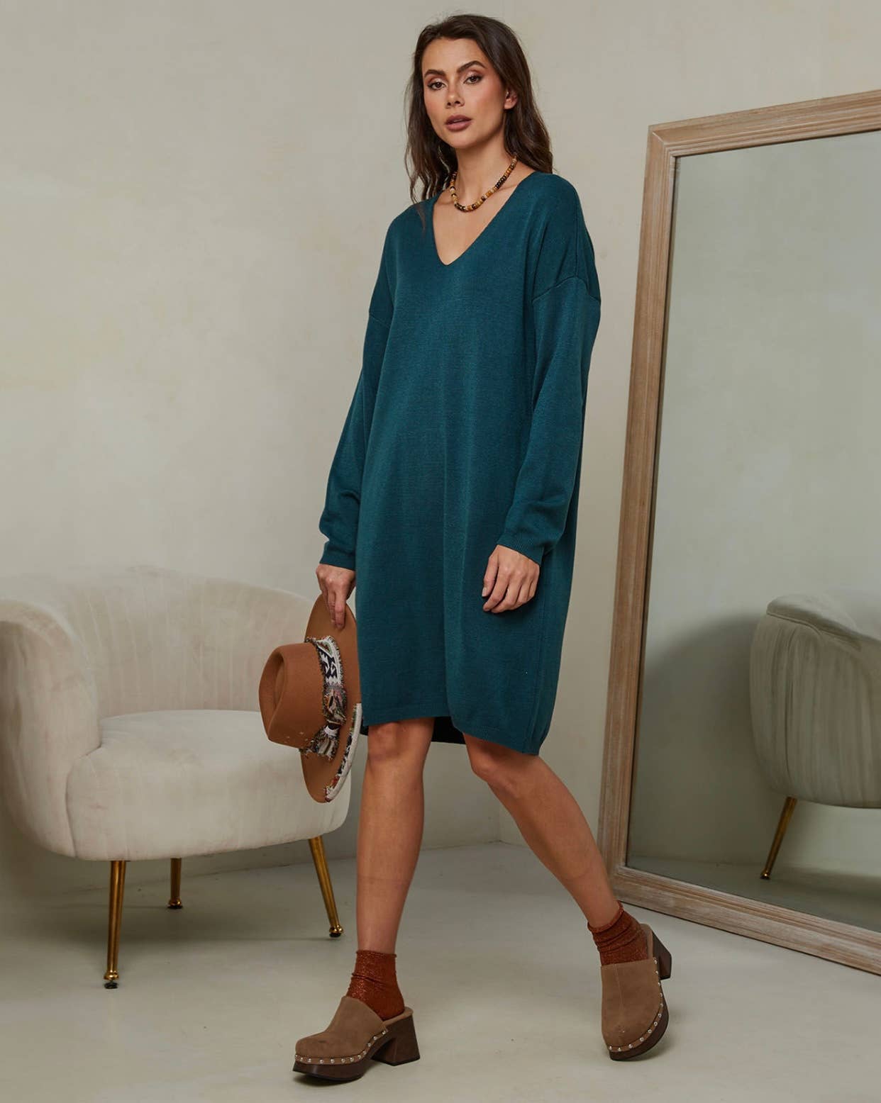 Strickkleid REF. 6111: Taupe