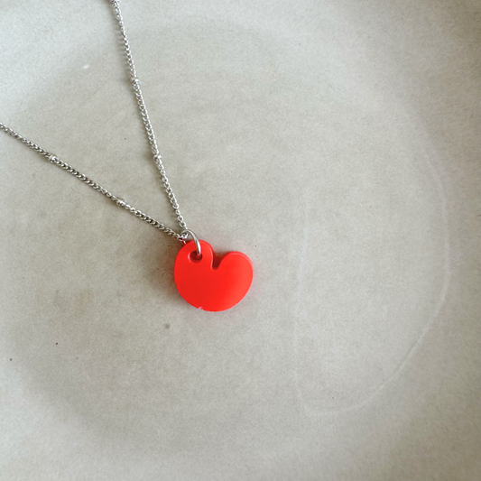 Kette Lume Charms | Pompeblêdsje Rot Silber