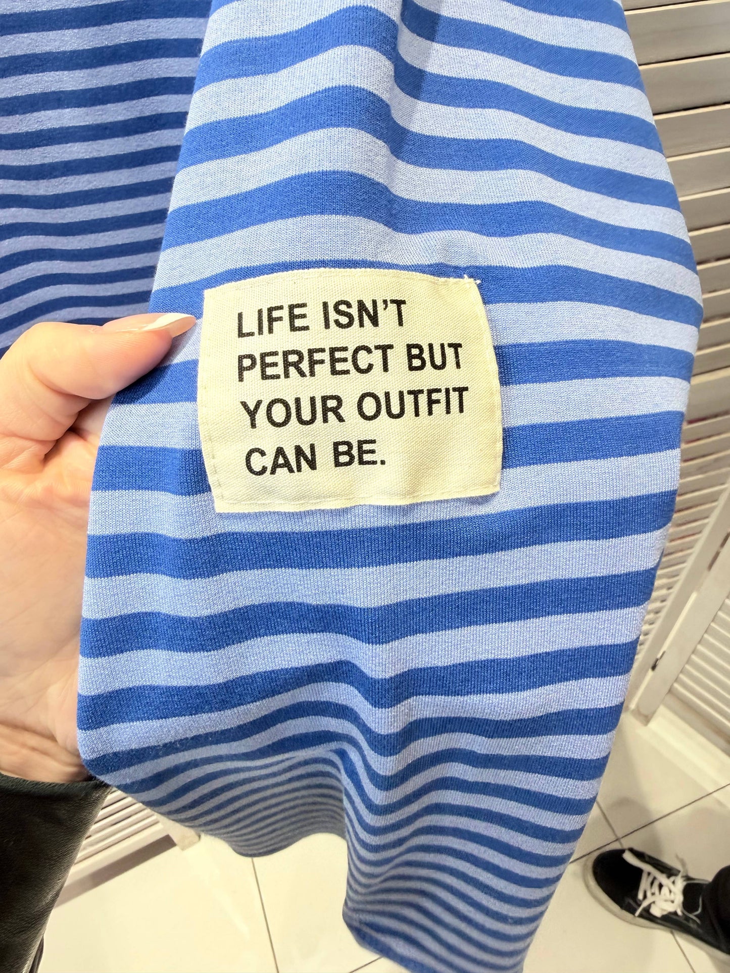 Langarm-T-Shirt mit Streifen: Blau / SIE