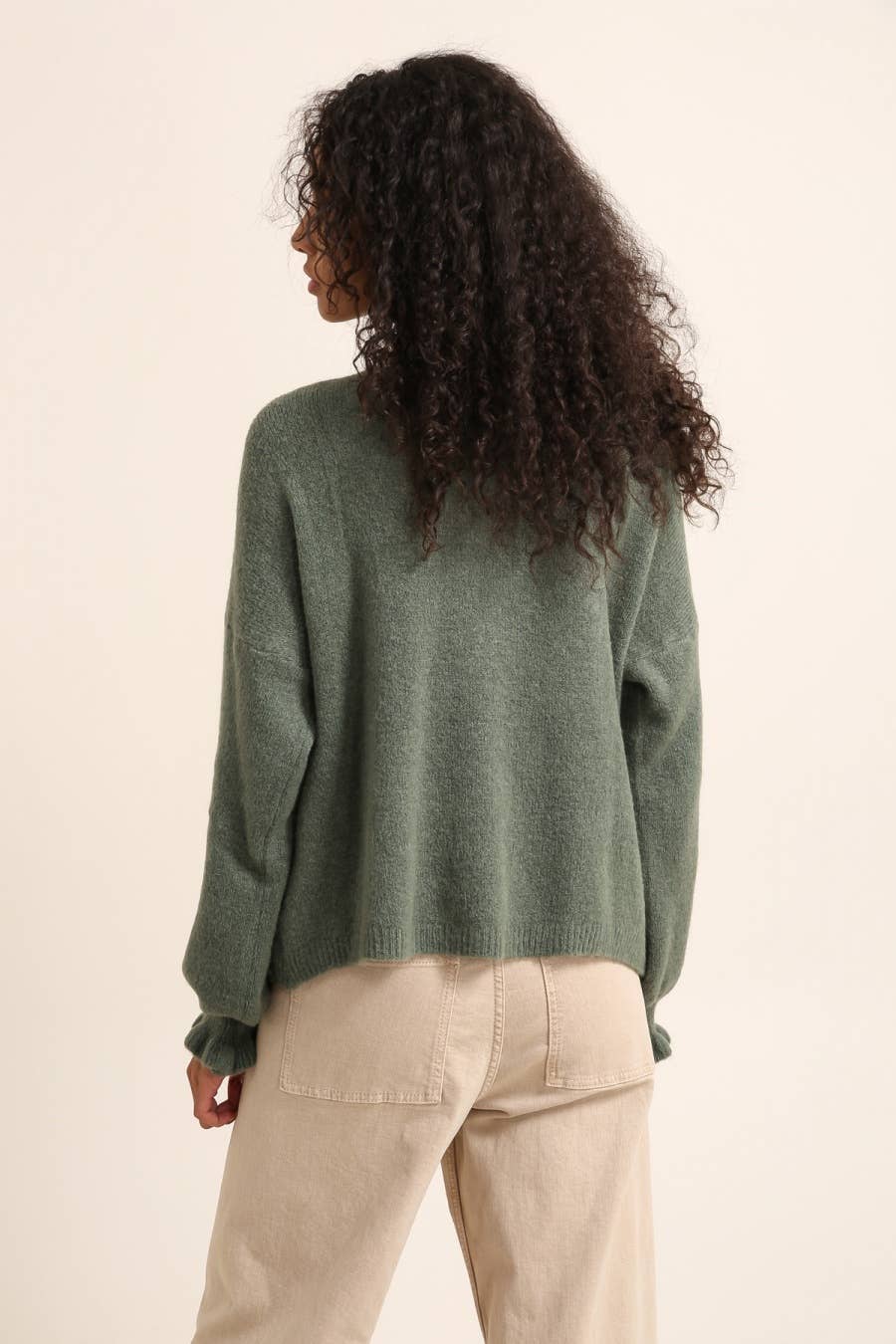 Strickjacke mit ALPAKA-Kragen REF. 8012: Persimmon