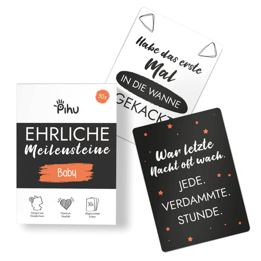 Ehrliche Meilensteine für Babys - Witzige Meilensteinkarten