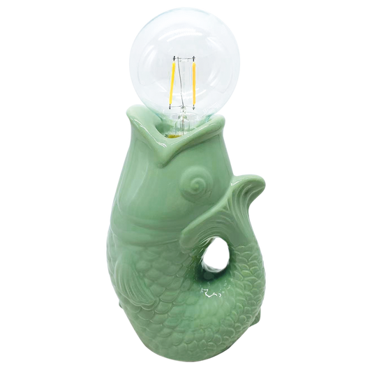 Deko-LED-Fisch Matcha batteriebetrieben L13,5 P8,2 H27 cm