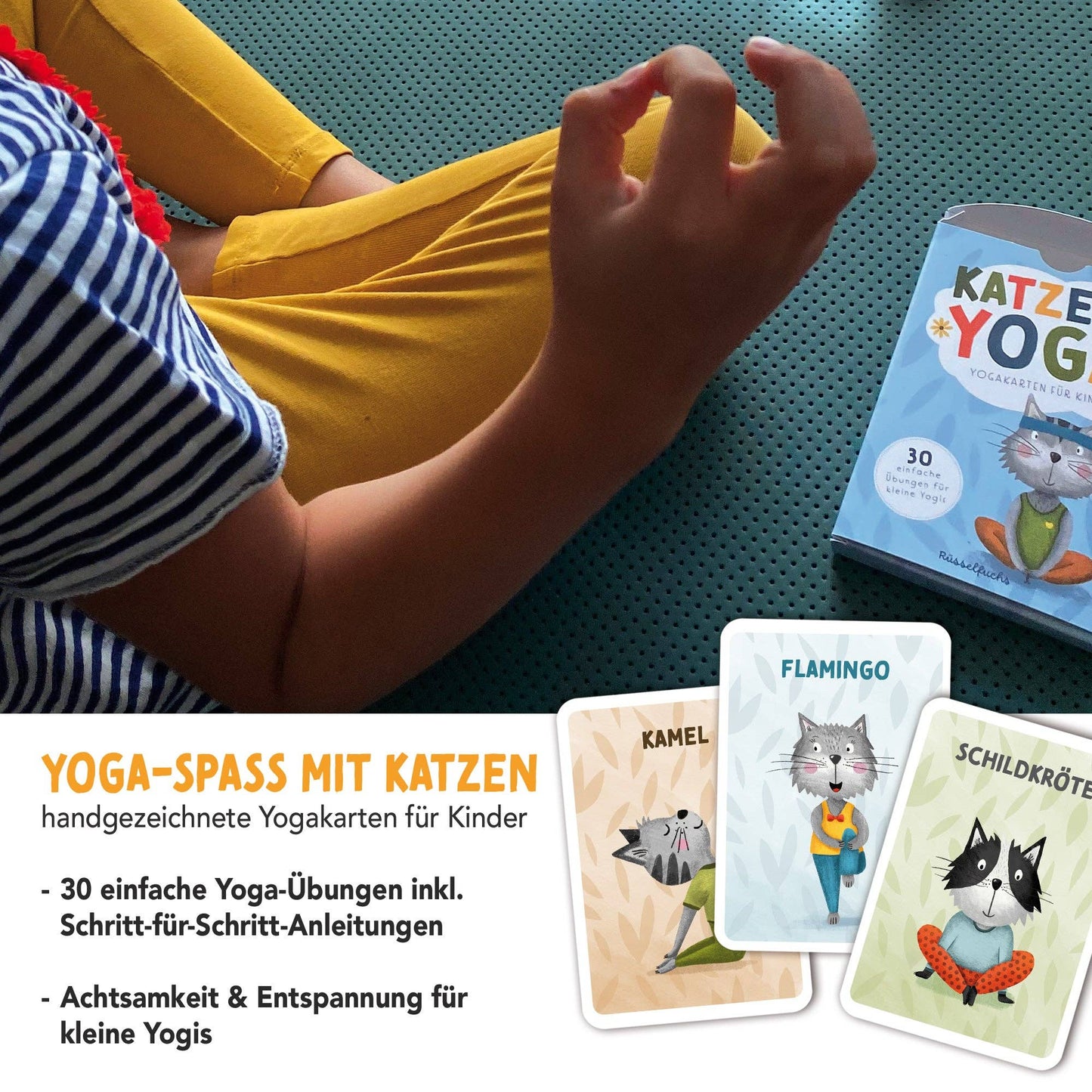 Kinderyoga Karten mit Katzen "Katzenyoga"