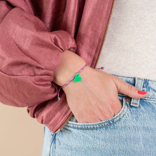 Armband Lume Charms | Herz Grün