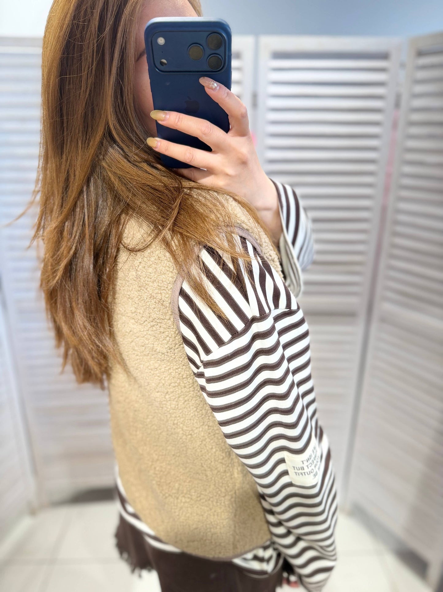 Fleeceweste: Beige / SIE