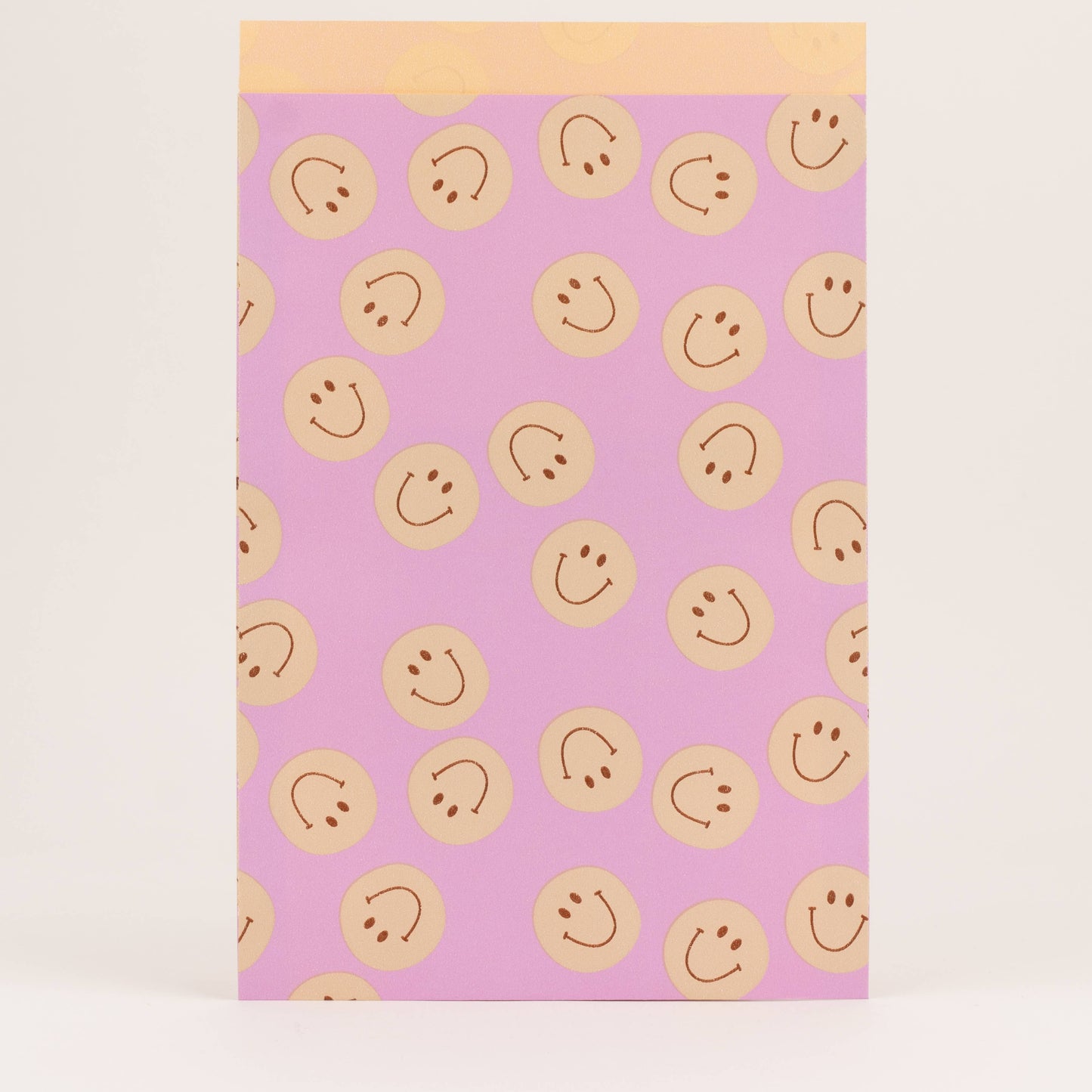 Papiertüten Smiley, Flieder / Orange: Mittel (12x21cm)