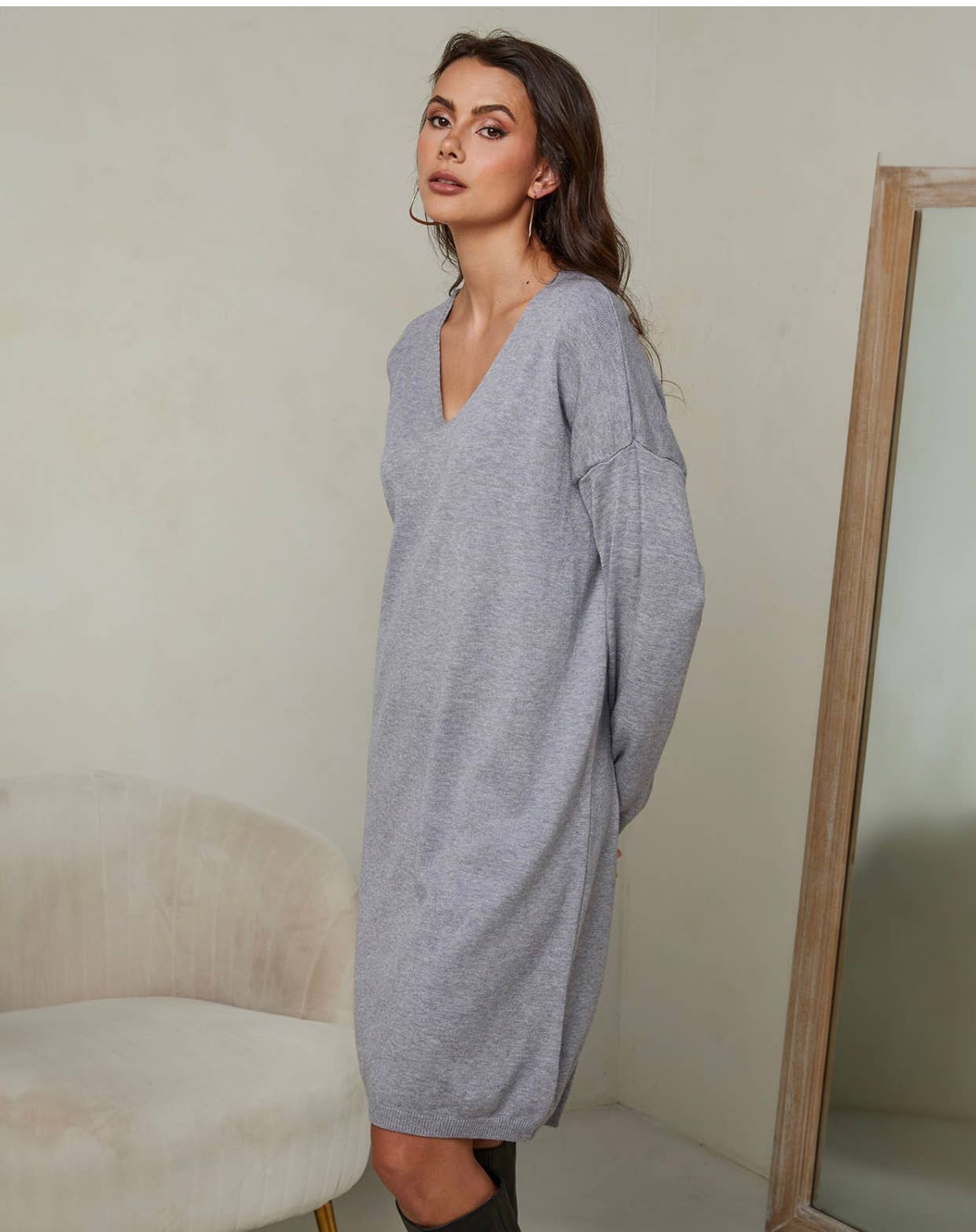 Strickkleid REF. 6111: Taupe