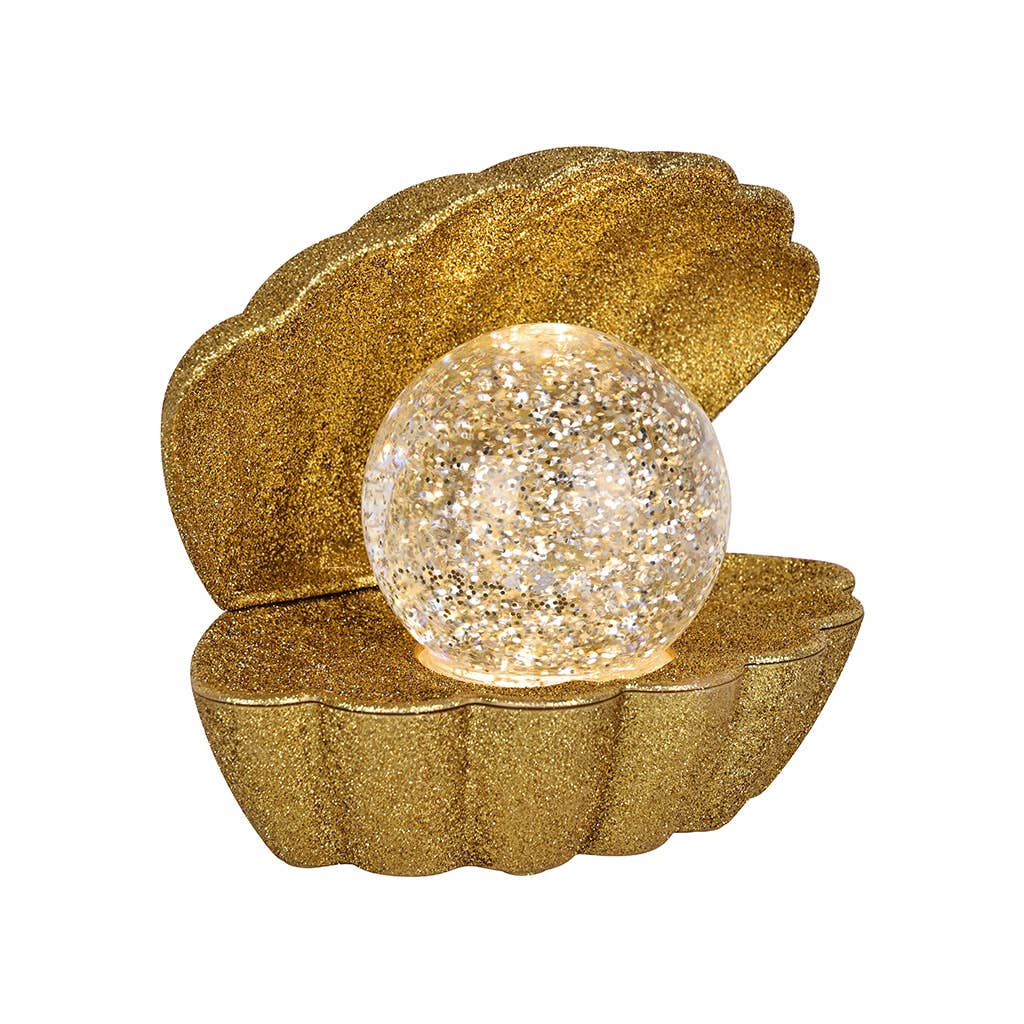Dekorative Coki-Golden-Disco-Lampe, batteriebetrieben, L 17,5 × T 12,5 × H 15 cm
