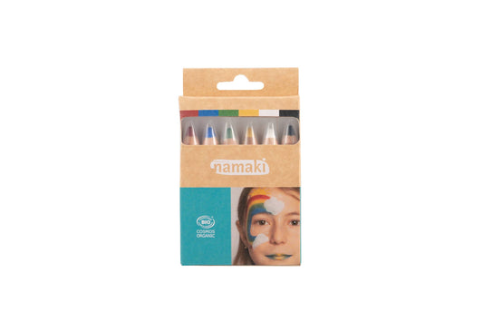 1.3 - Set mit 6 Regenbogen-Schminkstiften