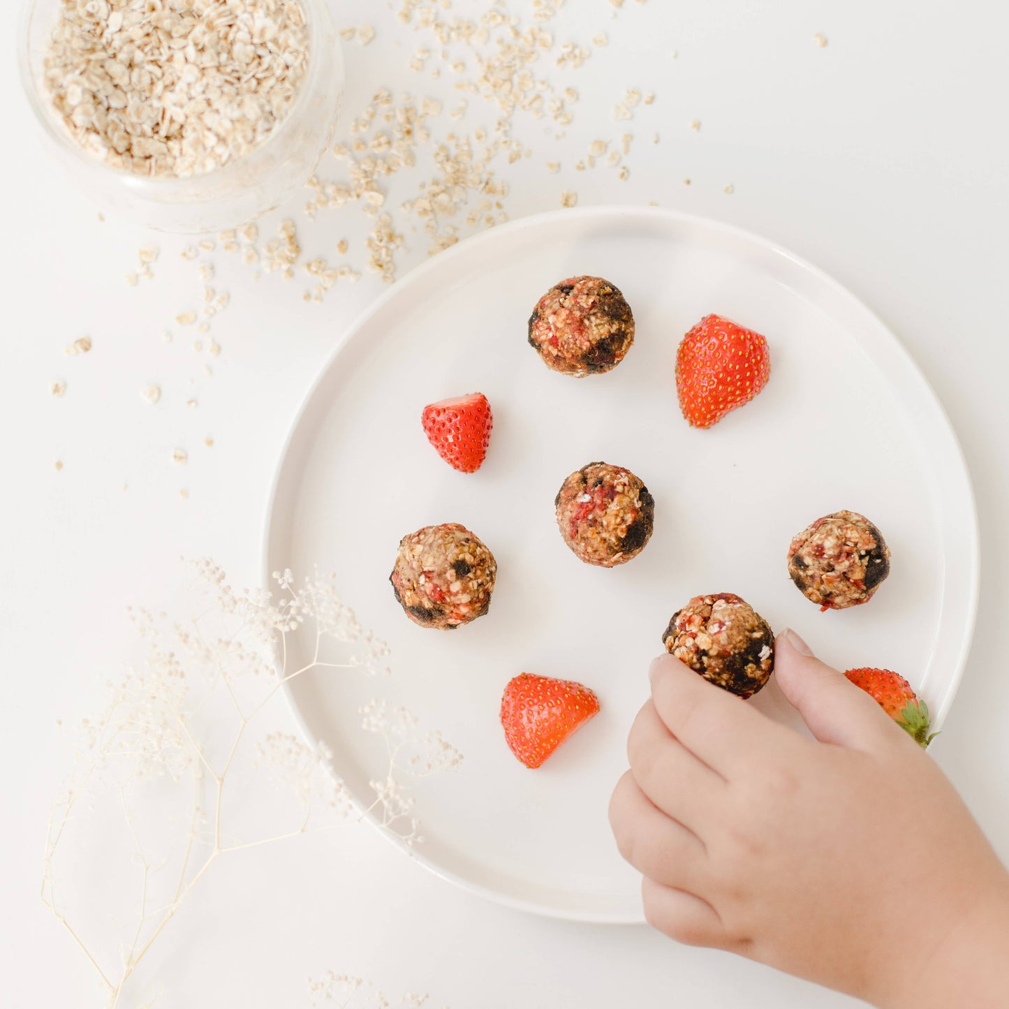 Vitamin-Mischung Schwangerschafts-Kugeln mit Erdbeeren