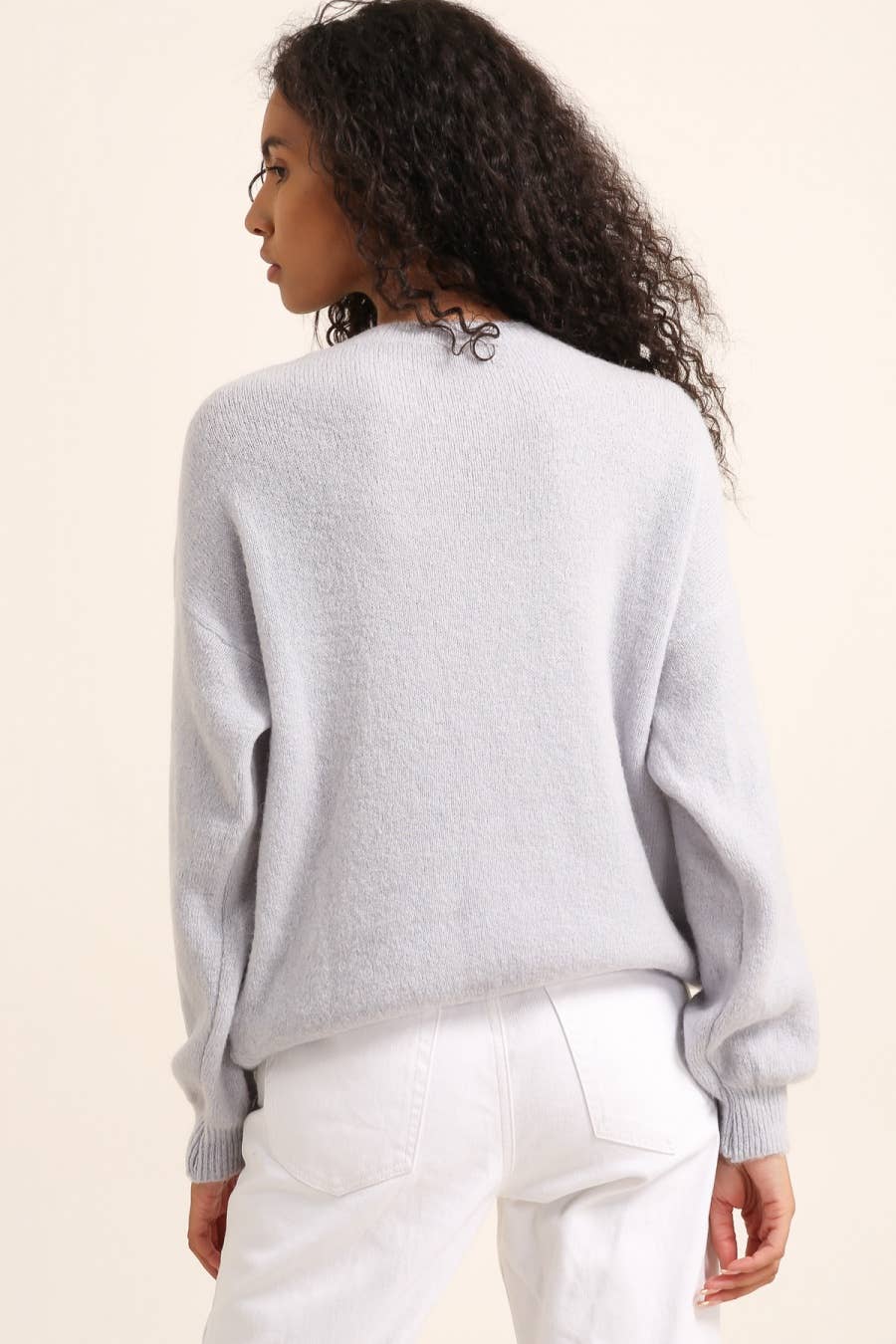 PULLOVER AUS ALPAKA REF 8004: MARINEBLAU