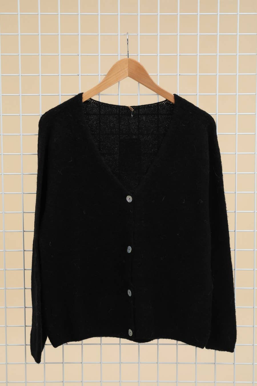 Alpaka-Cardigan mit V-Ausschnitt REF 1026: MAULWURF