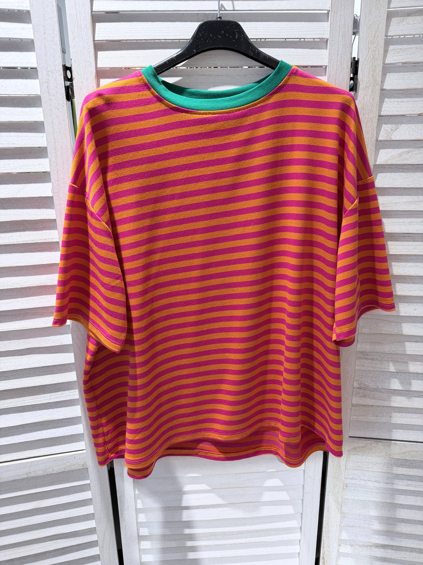 Gestreiftes T-Shirt: Orange / TU