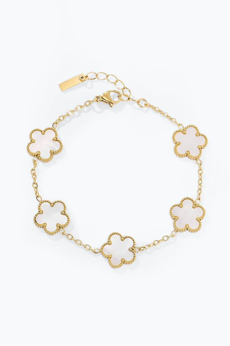 Armband aus Edelstahl 324AQ001: Blanc/Or / 100% Acier inoxydable