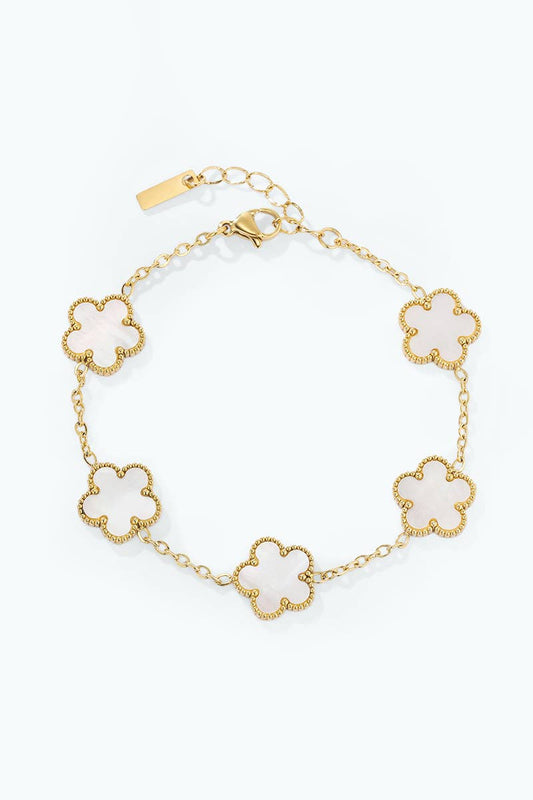Armband aus Edelstahl 324AQ001: Blanc/Or / 100% Acier inoxydable