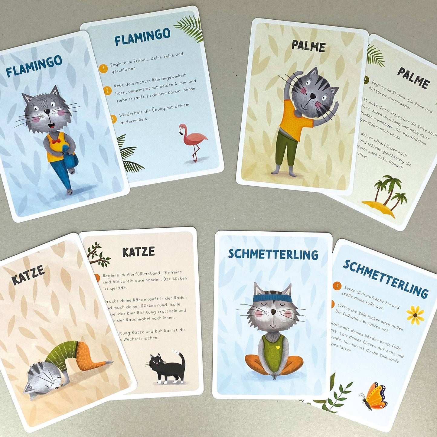 Kinderyoga Karten mit Katzen "Katzenyoga"