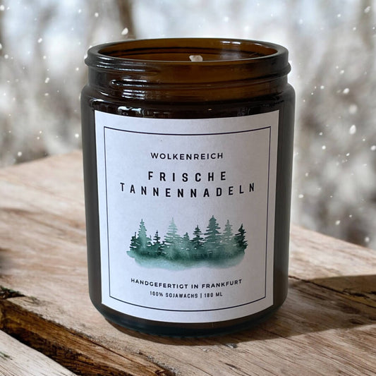 Frische Tannennadeln | Duftkerze, Sojawachs: Tannennadeln grün
