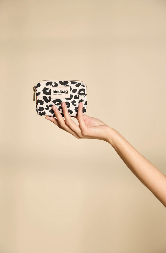 Lili Leopard Portemonnaie in Ecru