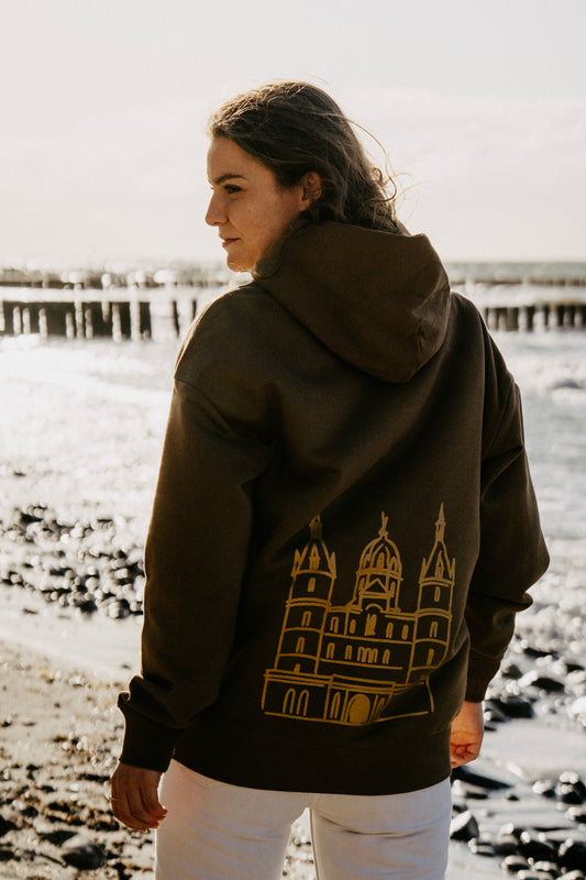 Schweriner Schloss Hoodie Goldbraun