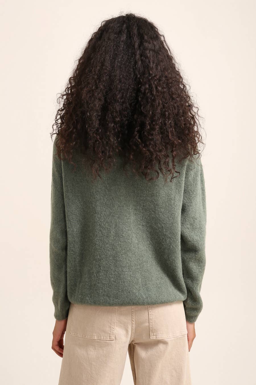 ALPACA Strickjacke mit V-Ausschnitt REF 1026: JEANS