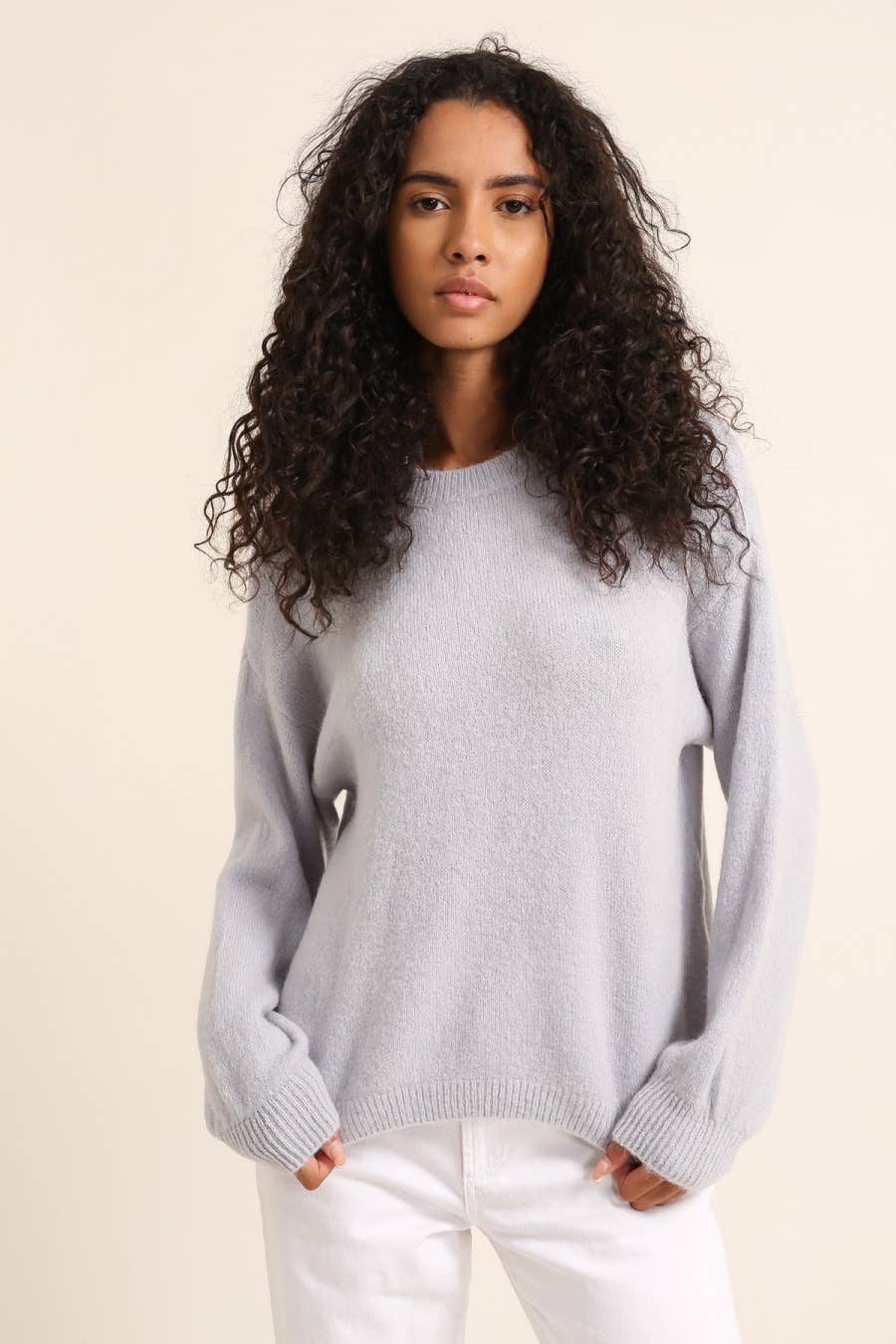 PULLOVER AUS ALPAKA REF 8004: MARINEBLAU
