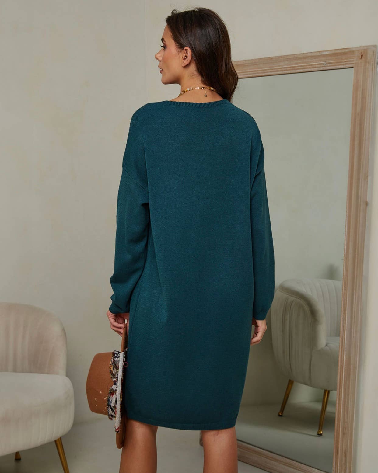 Strickkleid REF. 6111: Taupe