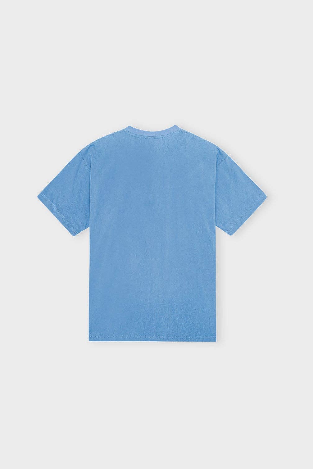 Statement-T-Shirt in oversized Passform: Himmelblau / ecru / M /L