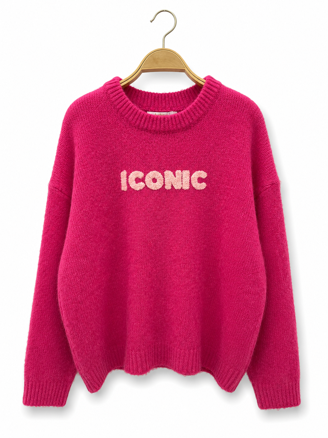 Pullover ICONIC uni – Premium-Kollektion bestickter Strickware - AP197: Blau / Standardmäßig / Eine Größe