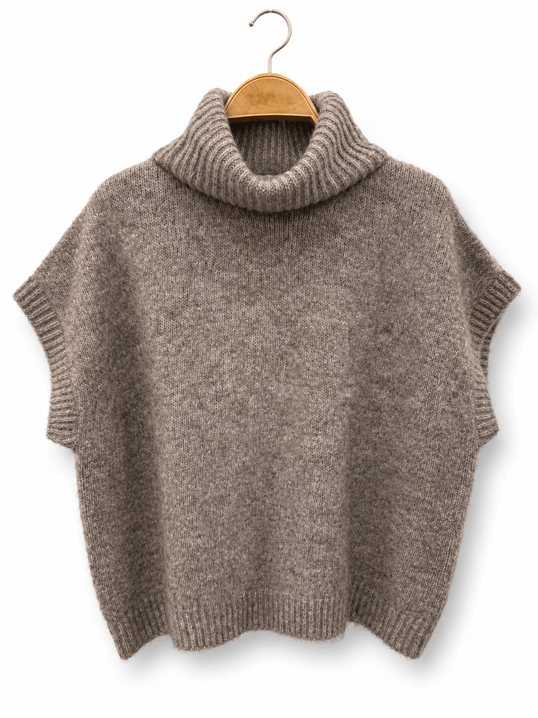 Ärmelloser Premium-Strickpullover – AP213: Grau / Standardmäßig / Eine Größe