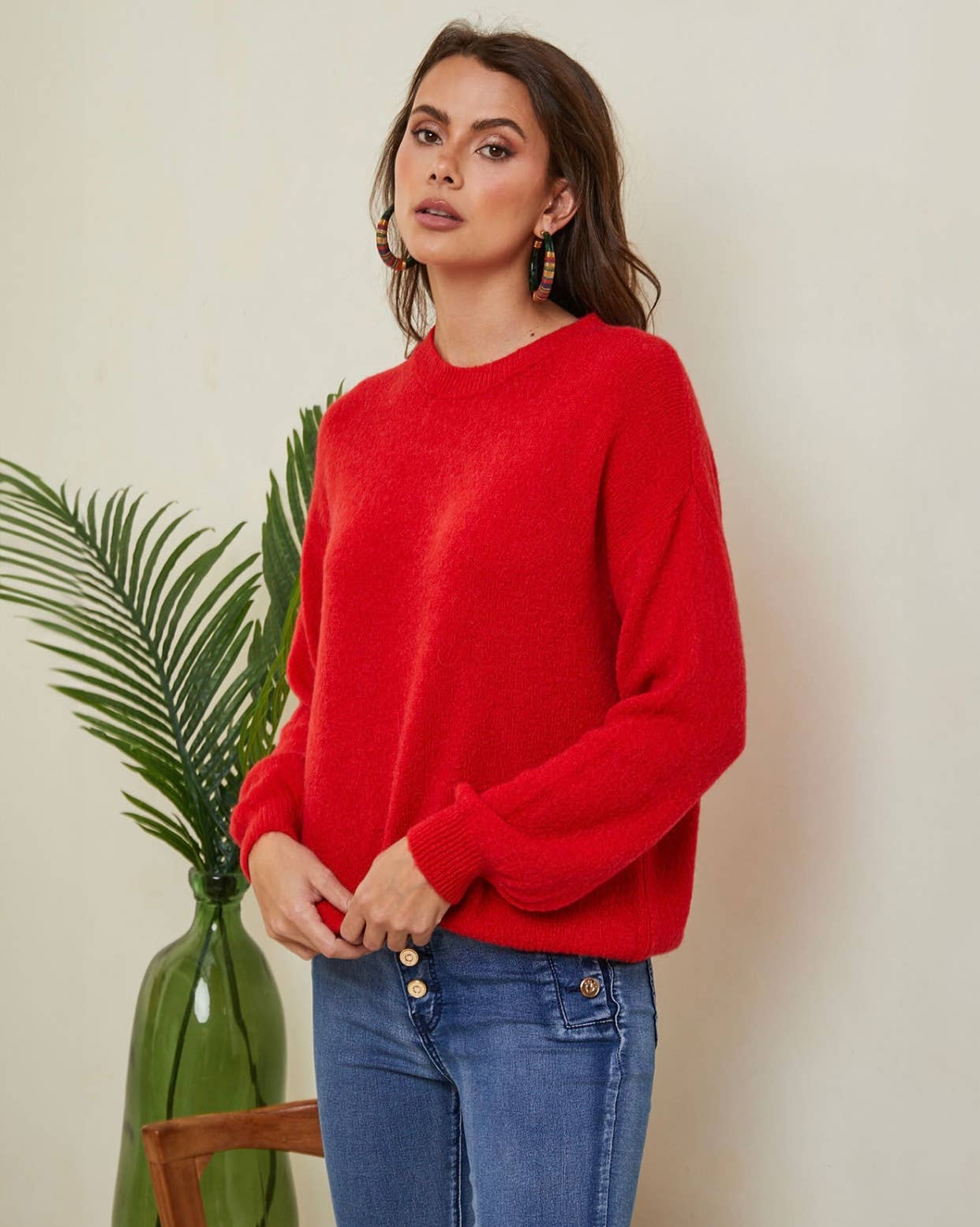 PULLOVER AUS ALPAKA REF 8004: Schwarz