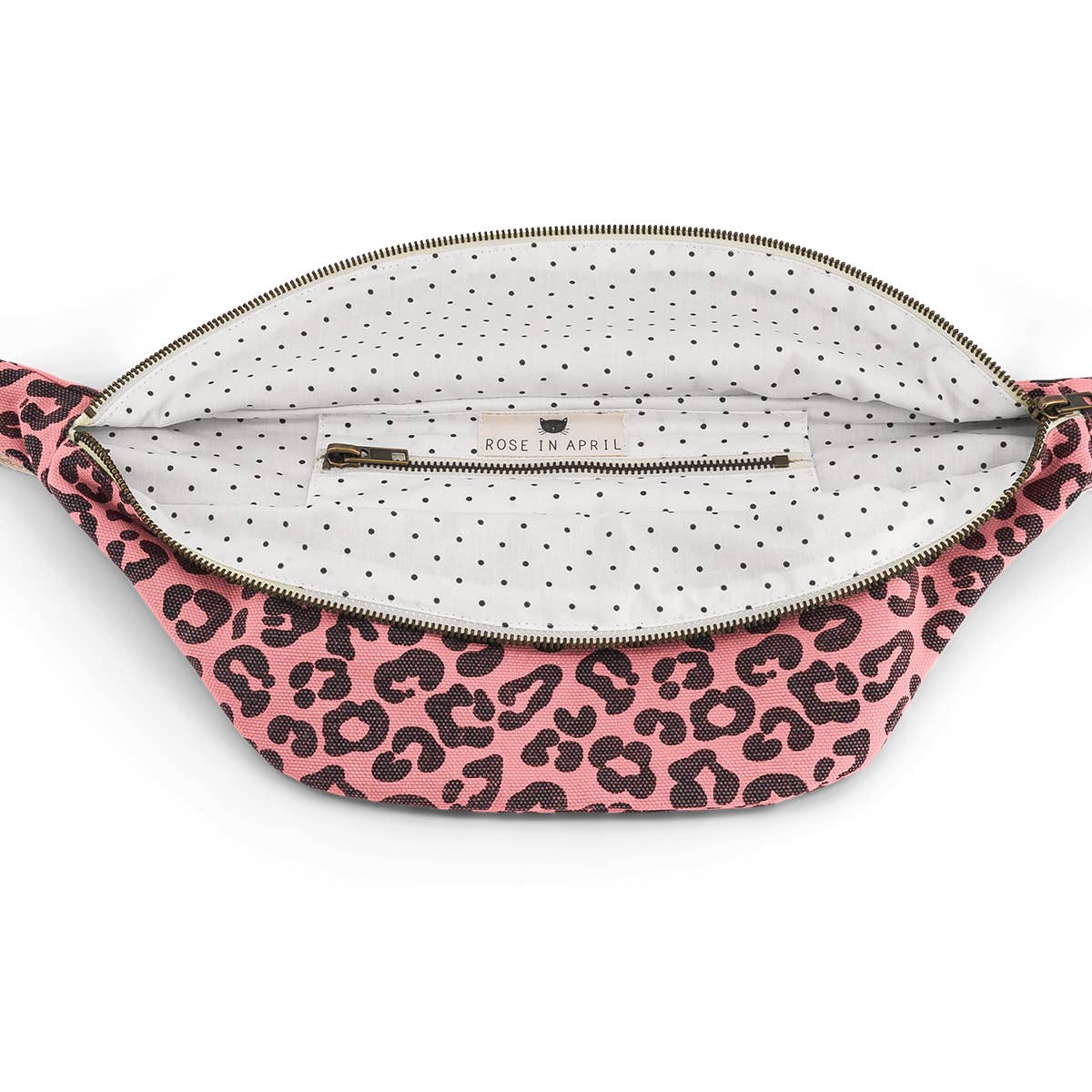 Damen Bauchtasche Graou mit Leopardenmuster: ERDBEERE / Graou