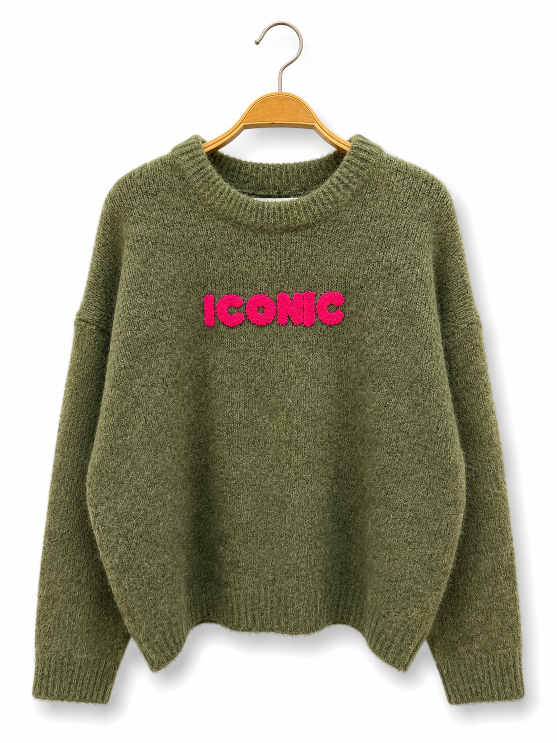 Pullover ICONIC uni – Premium-Kollektion bestickter Strickware - AP197: Blau / Standardmäßig / Eine Größe
