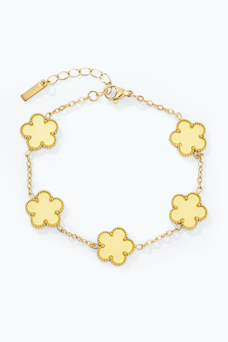 Armband aus Edelstahl 324AQ001: Blanc/Or / 100% Acier inoxydable