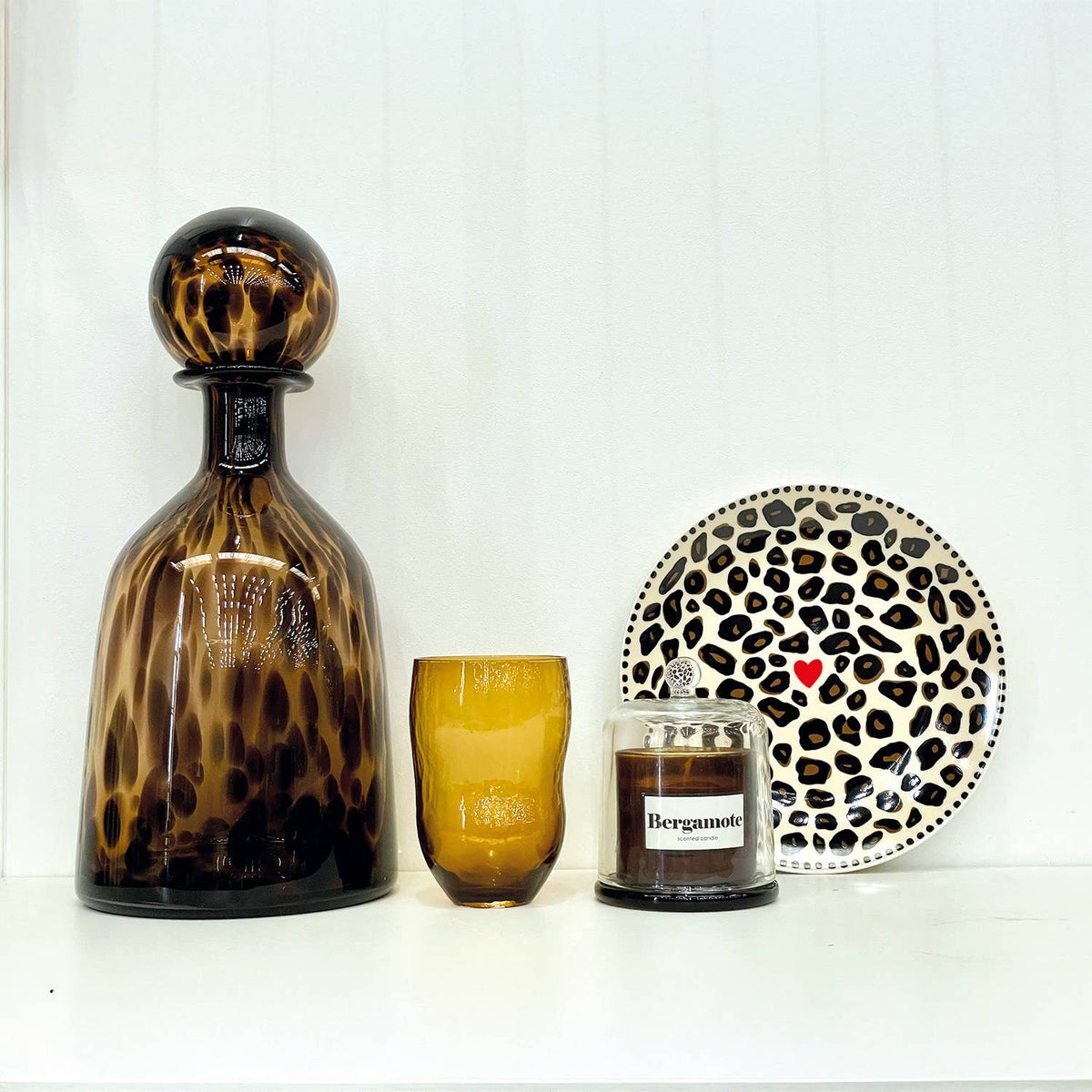 Set aus 4 Desserttellern mit Leopardenmuster Ø 19 cm