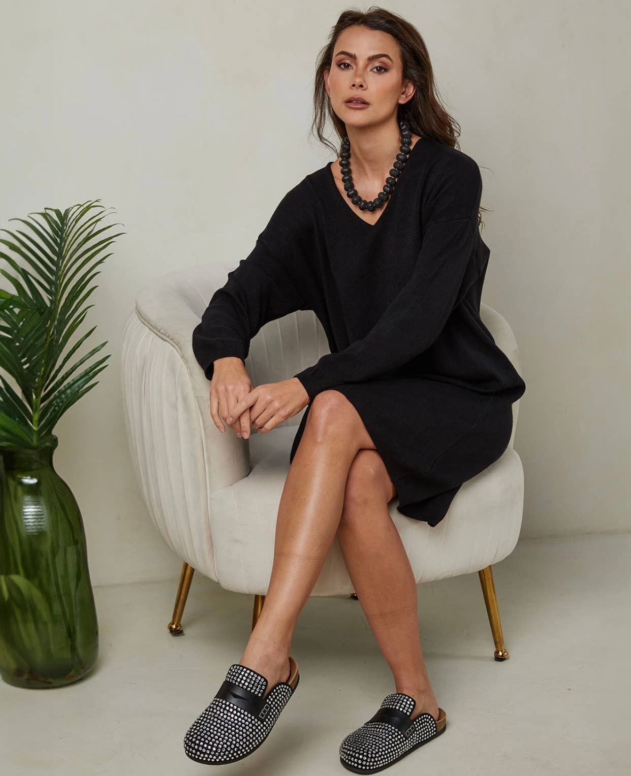 Strickkleid REF. 6111: Taupe