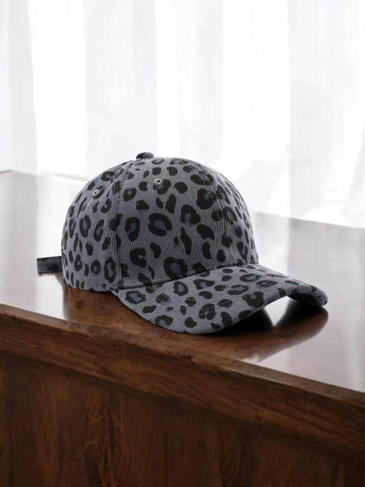 Leopardenmuster Cap MJ05: Grau
