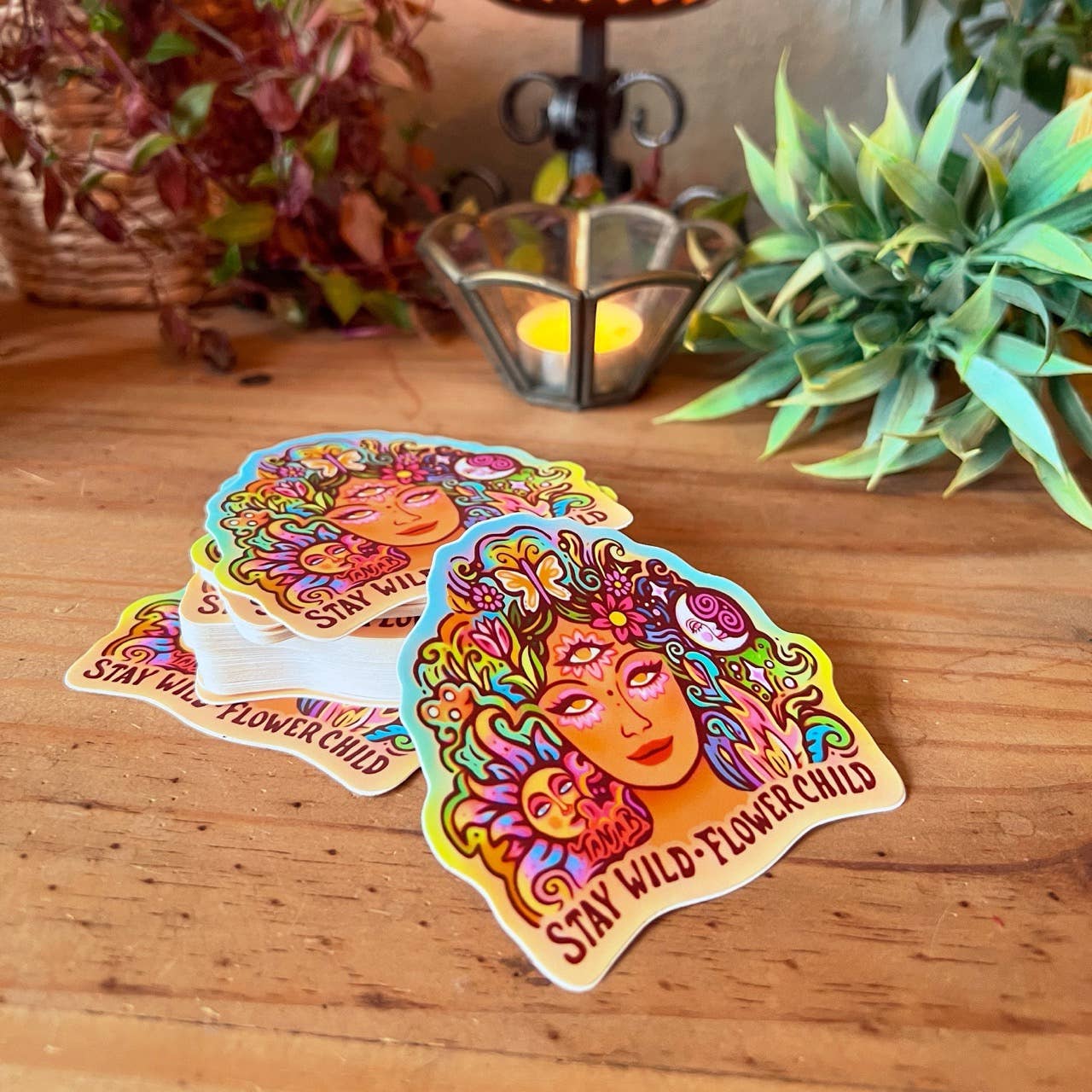 Stay Wild Flower Child - Aufkleber