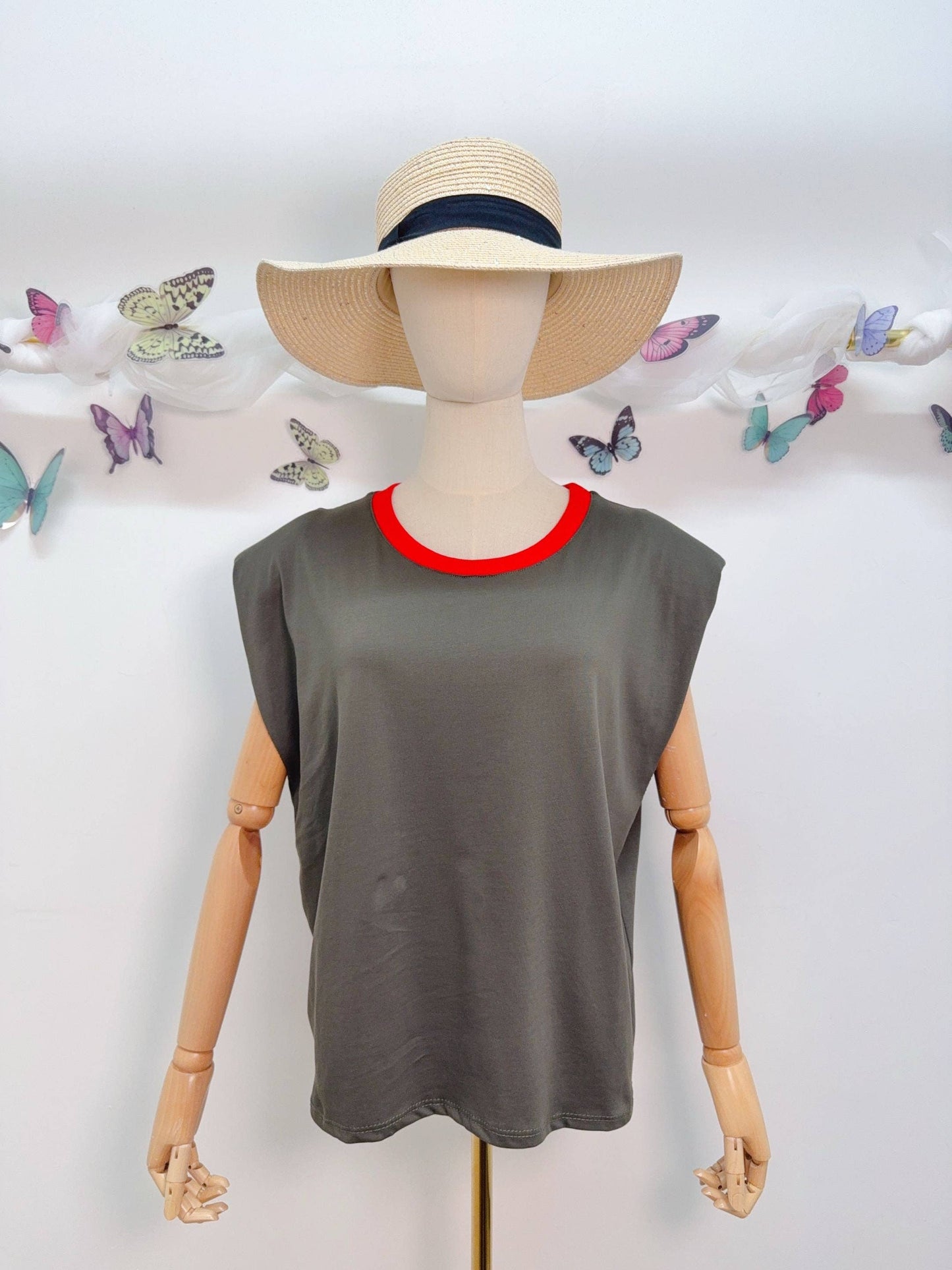 T-Shirt Herz Rückenausschnitt: Dunkelblau