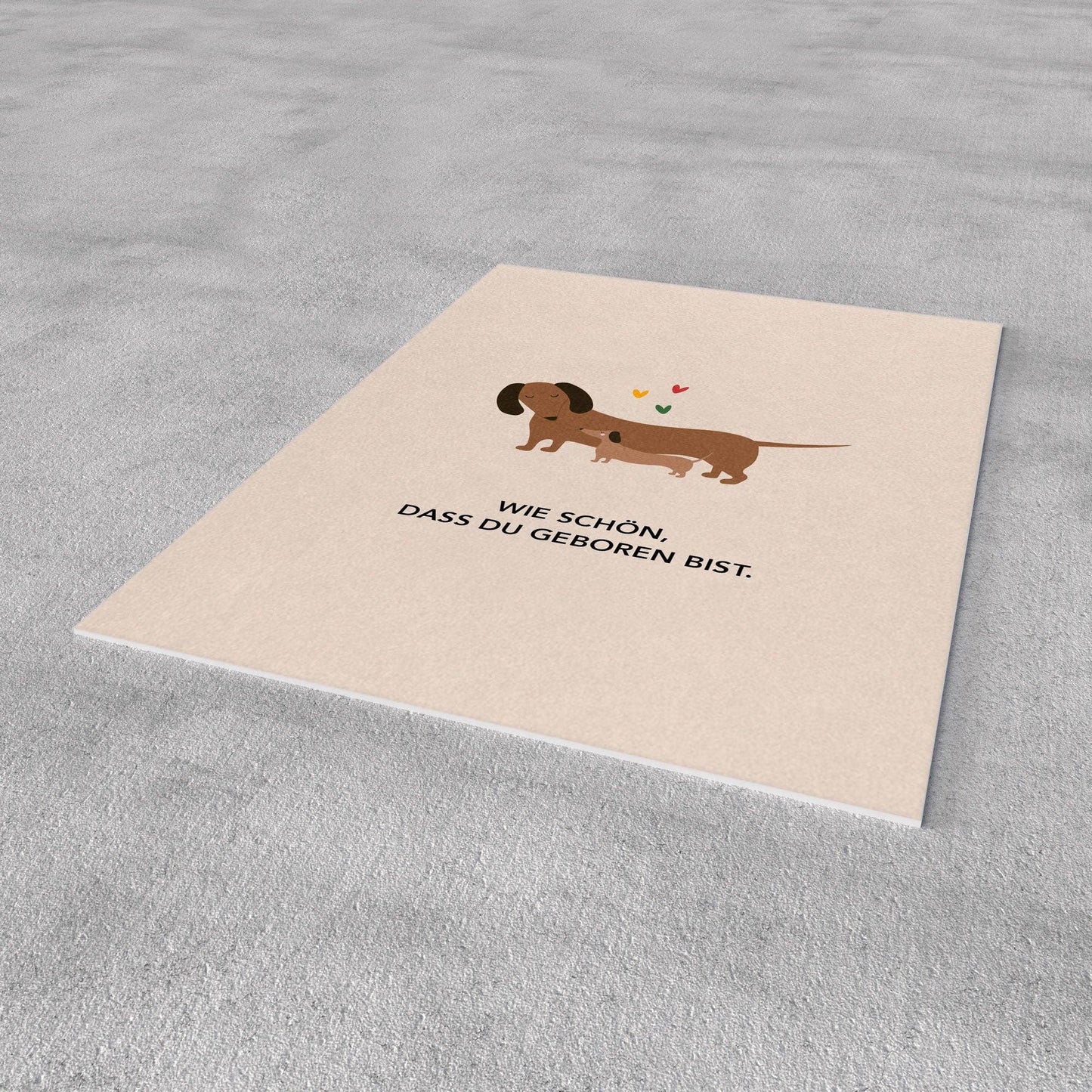 Postkarte - Dackel zur Geburt - Nr. 301