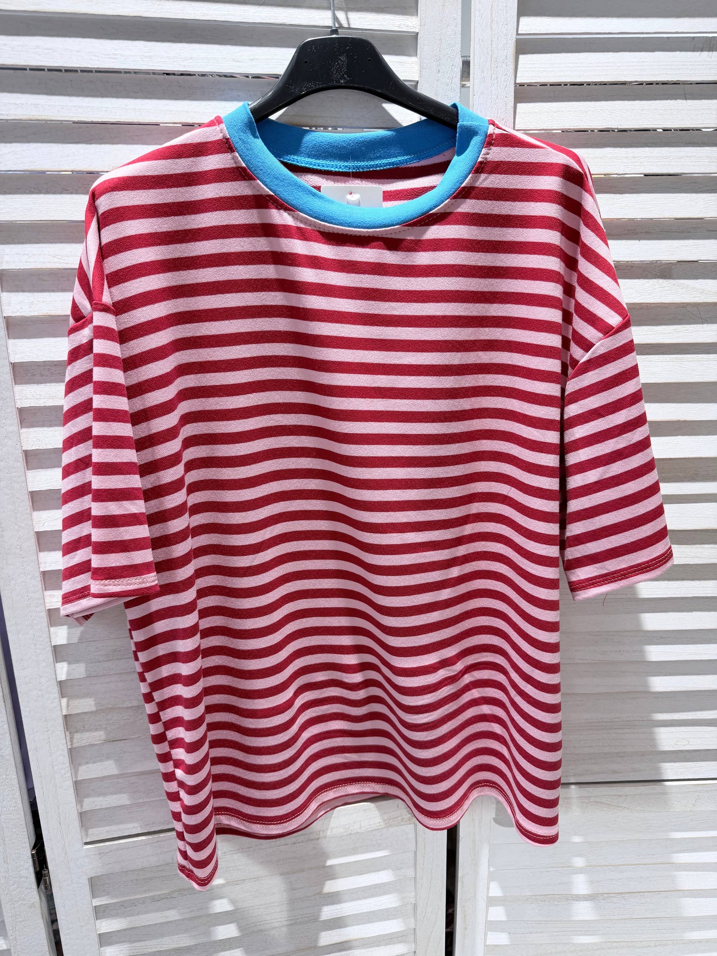 Gestreiftes T-Shirt: Rot / SIE