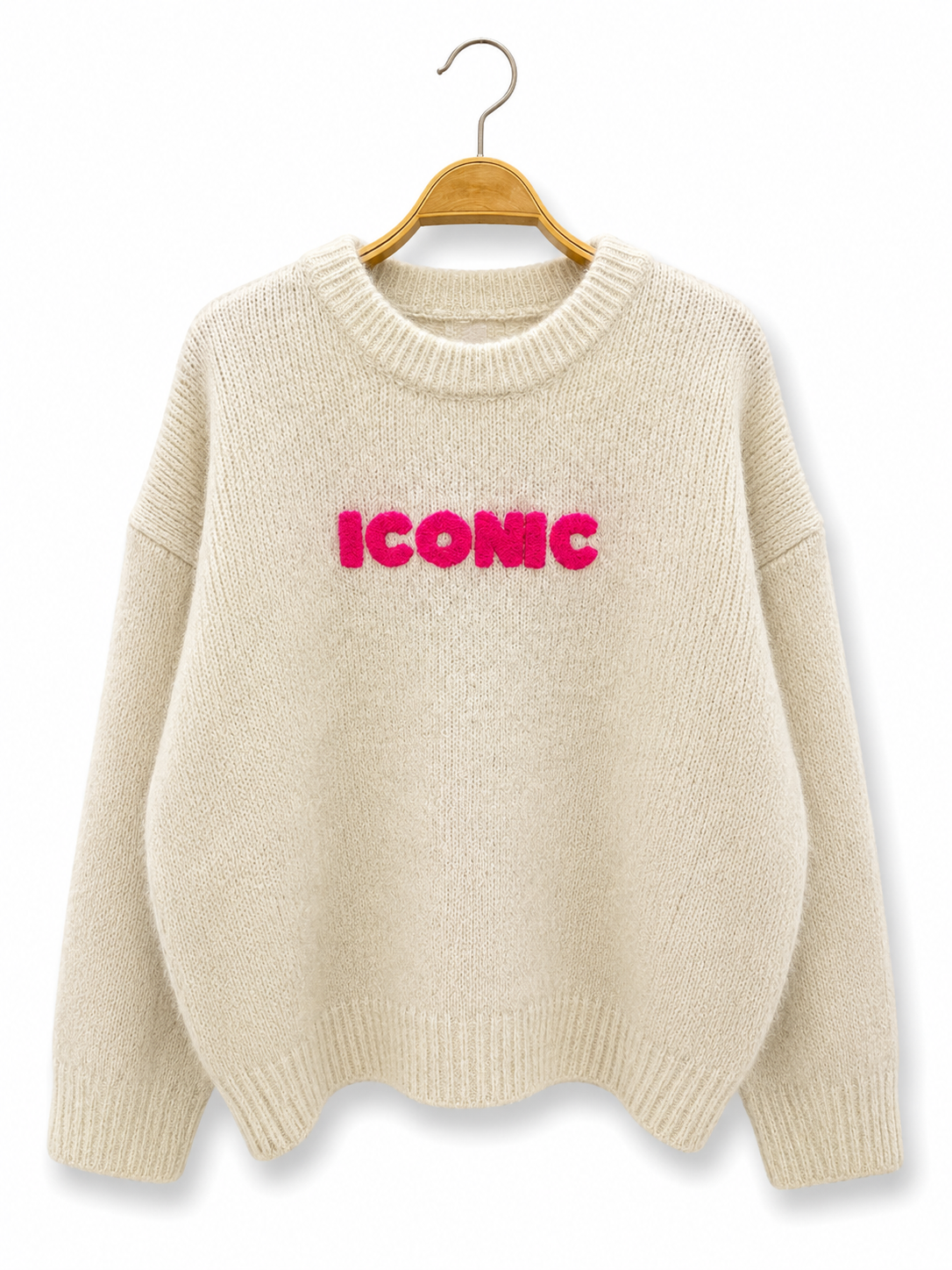 Pullover ICONIC uni – Premium-Kollektion bestickter Strickware - AP197: Blau / Standardmäßig / Eine Größe